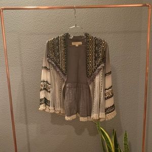 LOVESTITCH Beaded Crop Jacket